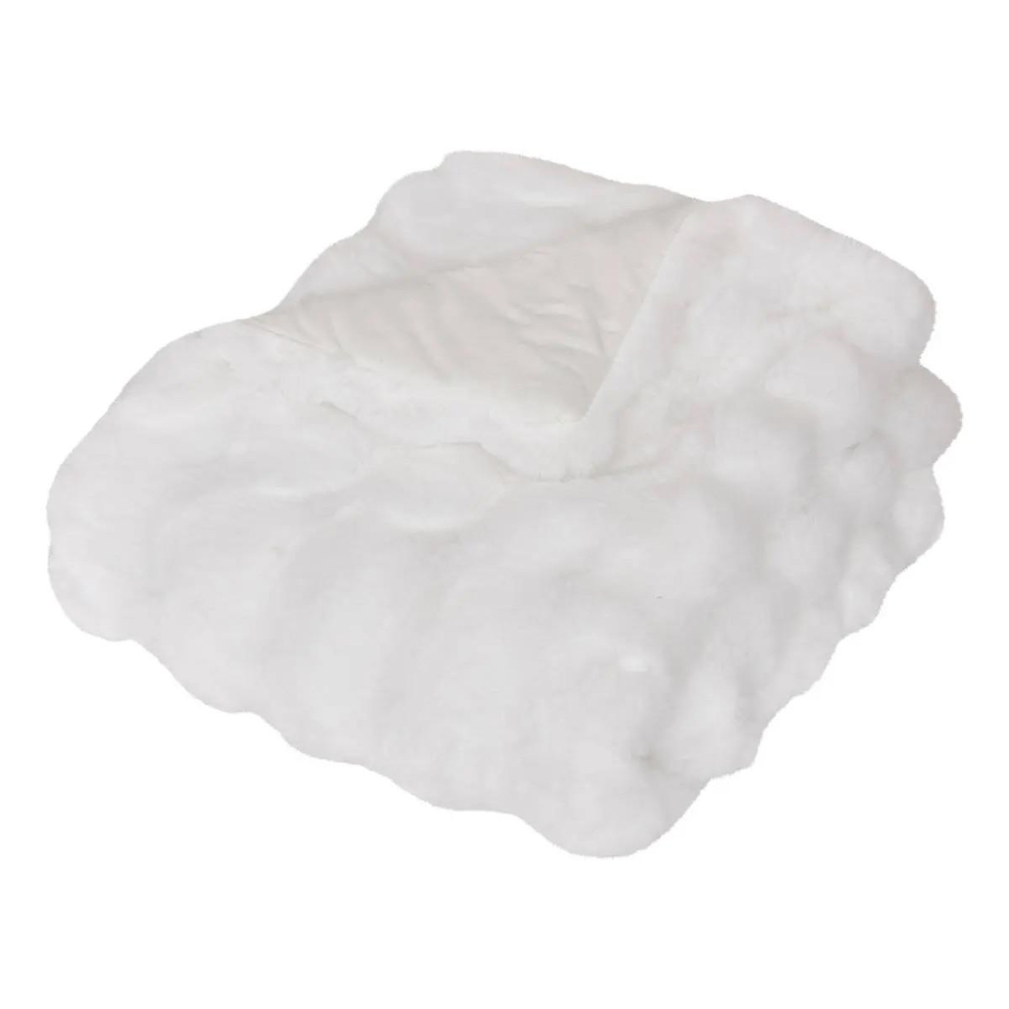 ATMOSPHERA Édredon imitation fourrure 3d  zephy  80x180cm blanc