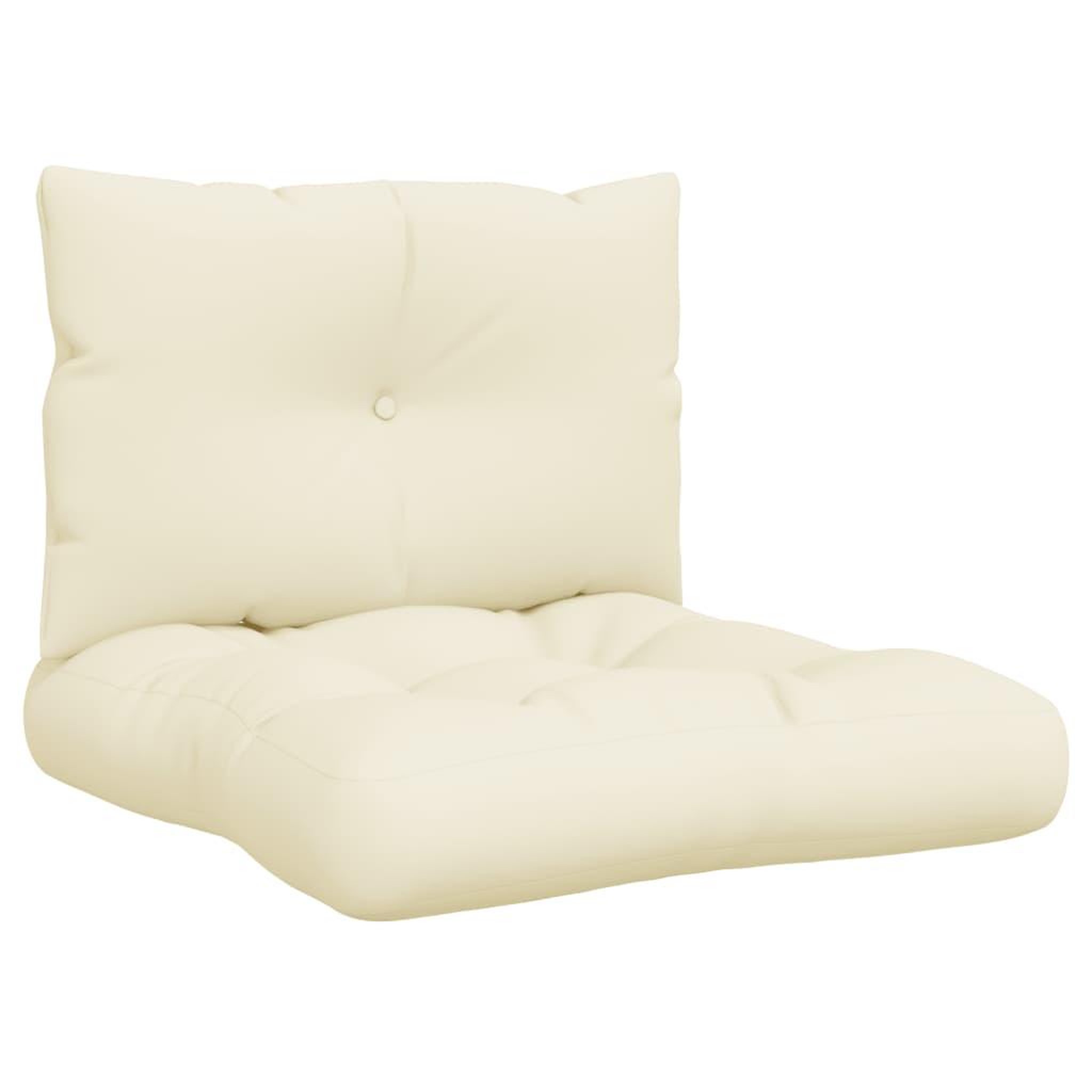 Voir la diapositive 2 : VIDAXL Coussins de palette lot de 2 creme tissu