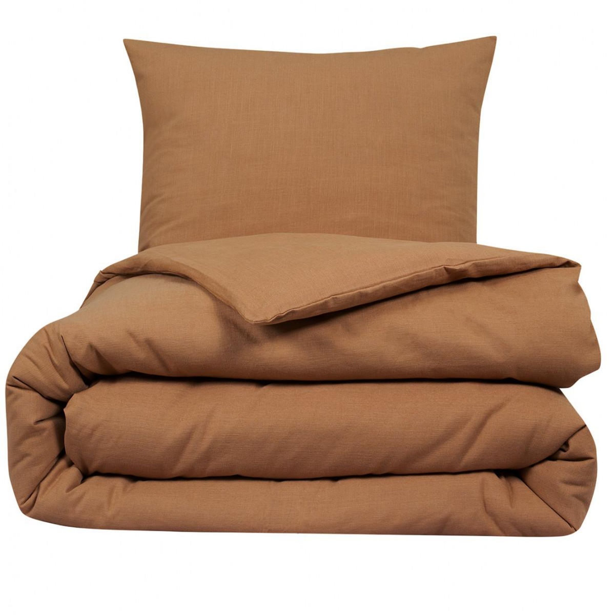 FUTURE HOME Parure de lit 2 personnes unie effet lin