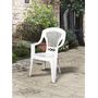 Voir la diapositive 2 : ARETA Lot de 8 fauteuils de jardin - Résine - Blanc - STRESA