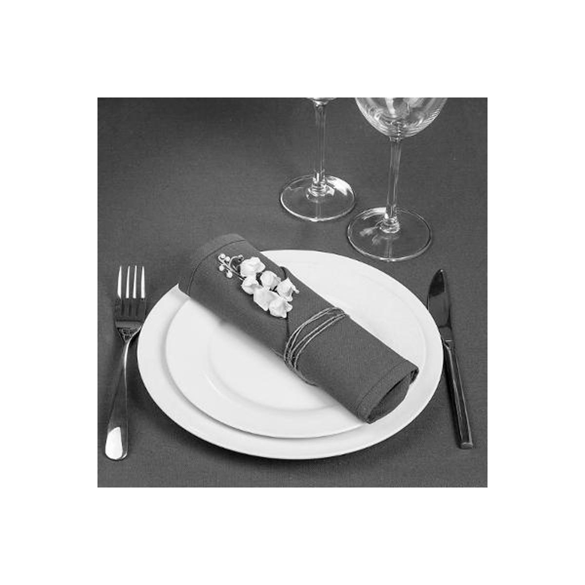 Voir la diapositive 3 : ATMOSPHERA Lot de 4 Serviettes de Table  Coton  40x40cm Gris Foncé