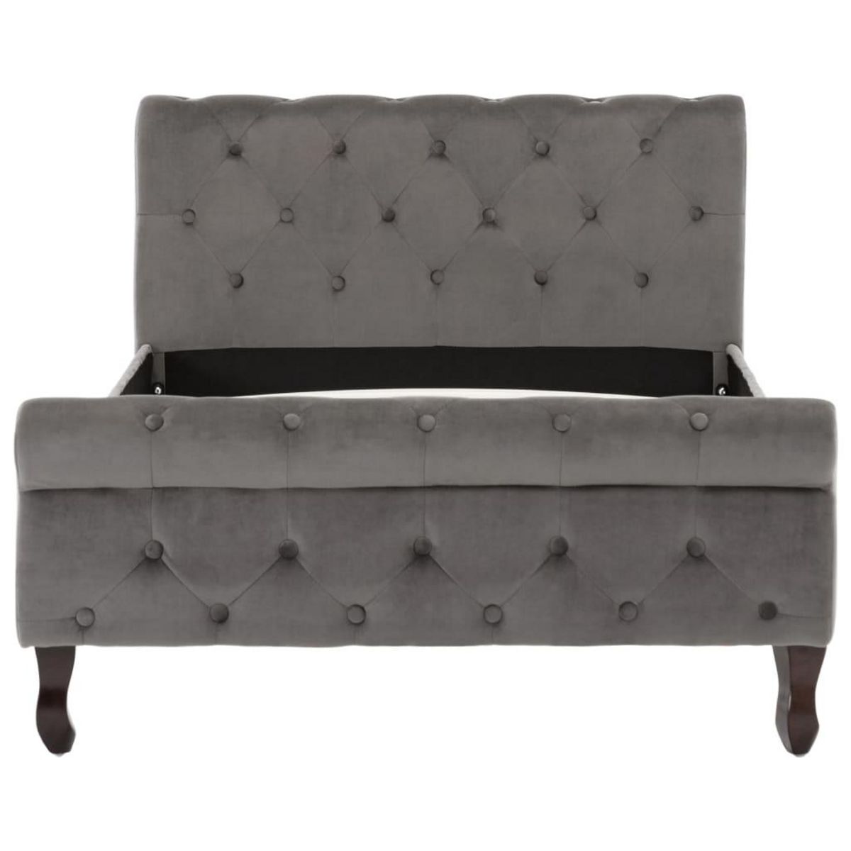 VIDAXL Cadre de lit sans matelas gris velours 100x200 cm