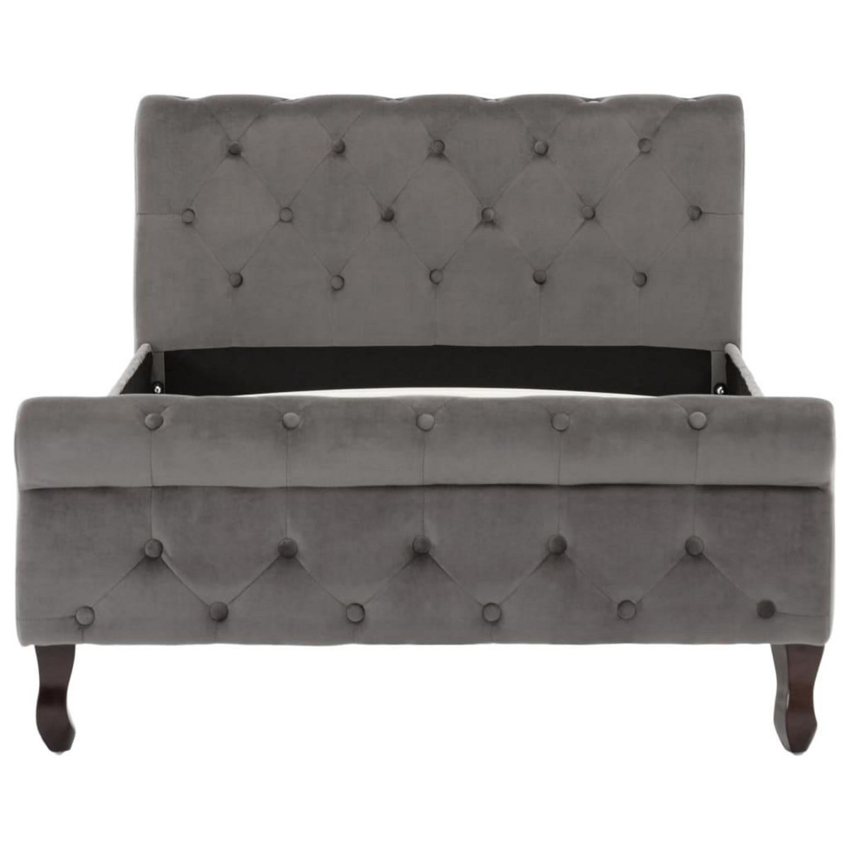 VIDAXL Cadre de lit sans matelas gris velours 100x200 cm