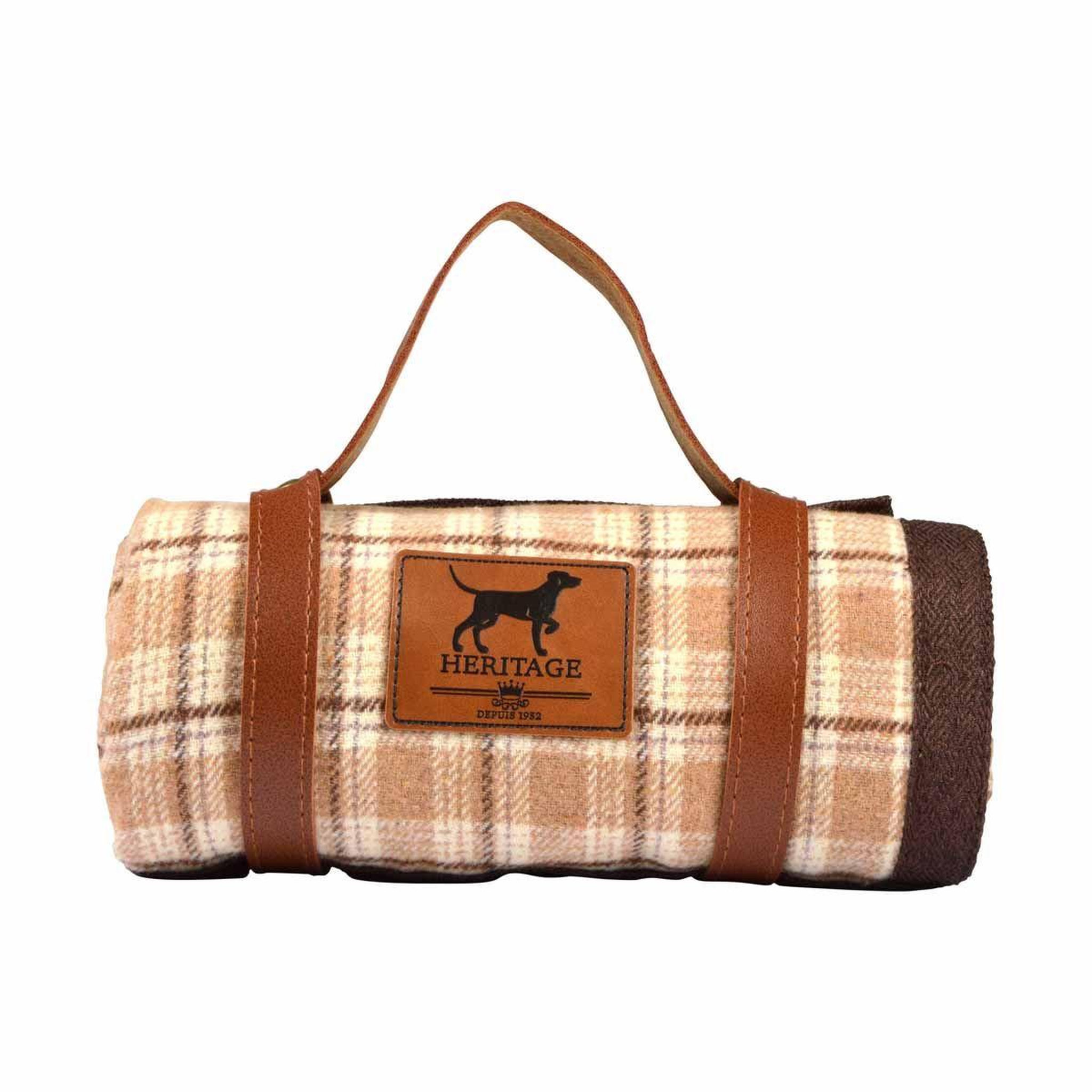Voir la diapositive 6 : LOVE STORY Plaid pour chien & chat  héritage  70x100cm noisette