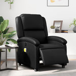 VIDAXL Fauteuil de massage inclinable electrique noir similicuir