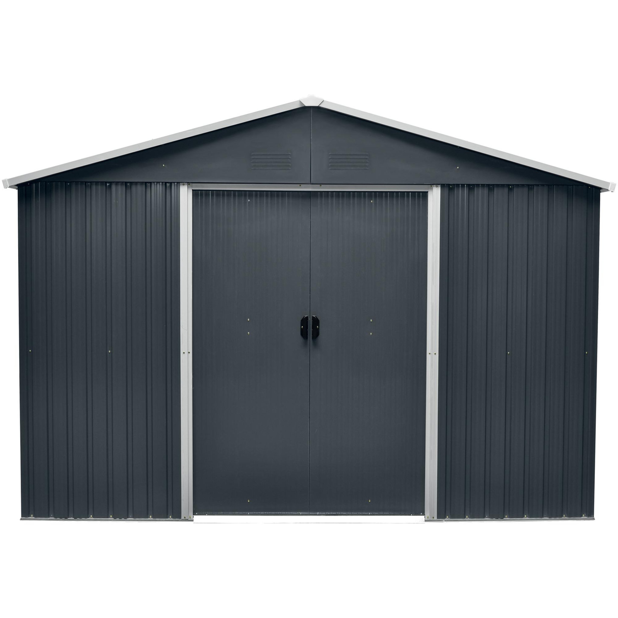 Voir la diapositive 4 :  Abri jardin métal 7,8m2  2,81 x 2,79 x H1,99m