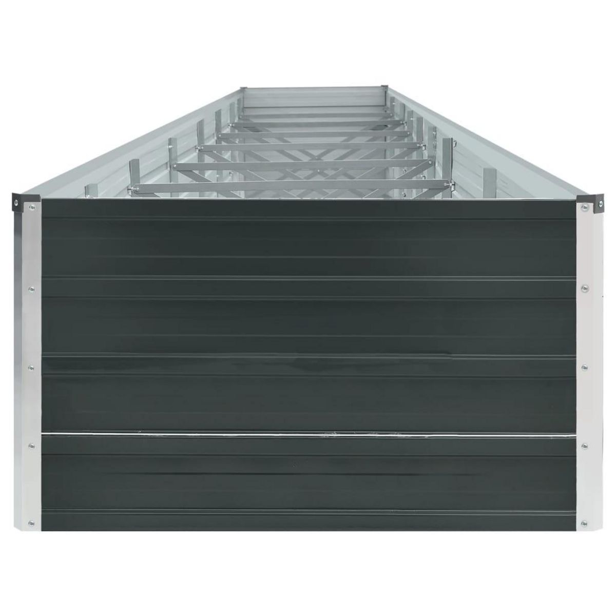 VIDAXL Lit sureleve de jardin Acier galvanise 600x80x45 cm Anthracite