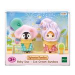 Sylvanian Families Le duo costumé Cremes glacées - SYLVANIAN FAMILIES - 5685 - Bébé Pingouin et Chat Roux avec costumes exclusifs