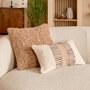Voir la diapositive 4 : ATMOSPHERA Coussin Déco Effet Jute  Striscia  30x50cm Ivoire
