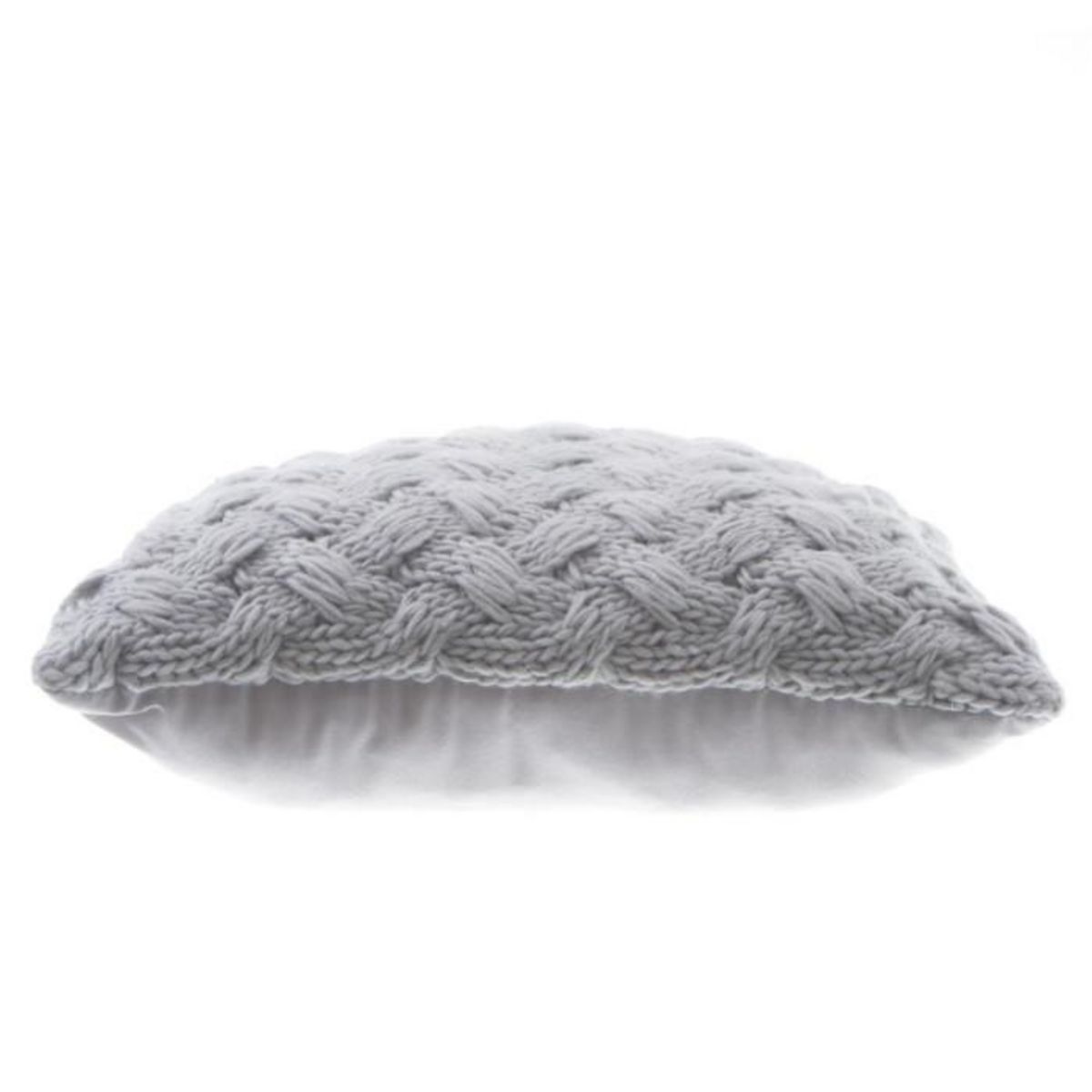 ATMOSPHERA Coussin Déco  Maille  40x40cm Gris