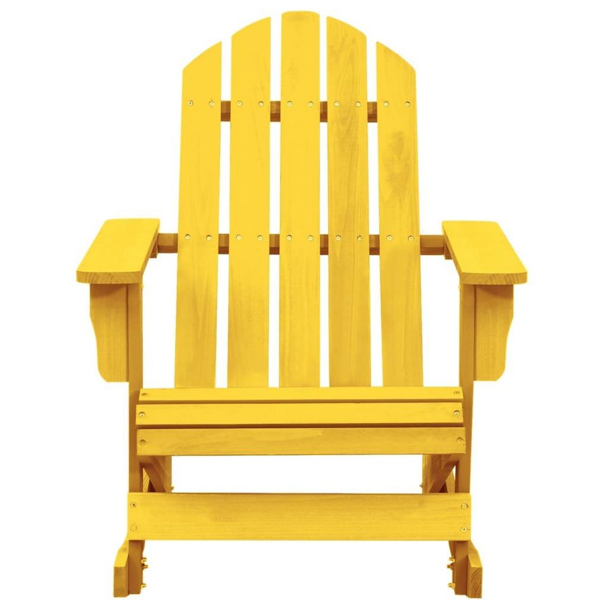 VIDAXL Chaise a bascule de jardin Adirondack bois de sapin jaune