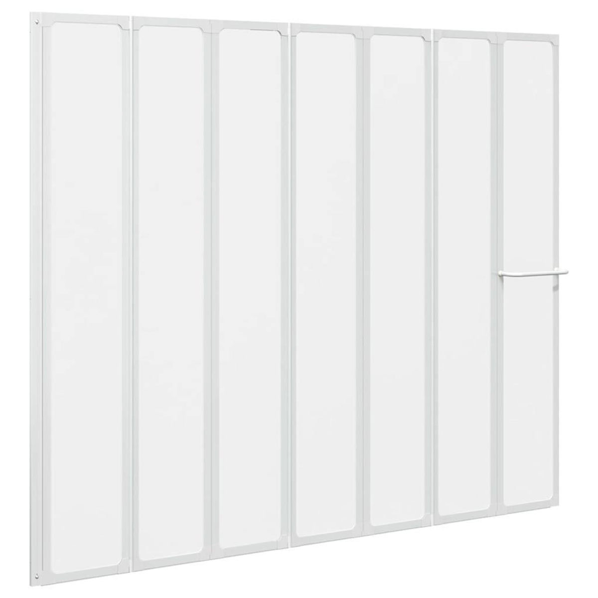 VIDAXL Pare baignoire a 7 volets avec porte-serviettes 140 x 168 cm