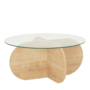 Voir la diapositive 1 : CONCEPT USINE Table basse en bois et plateau en verre RIBE