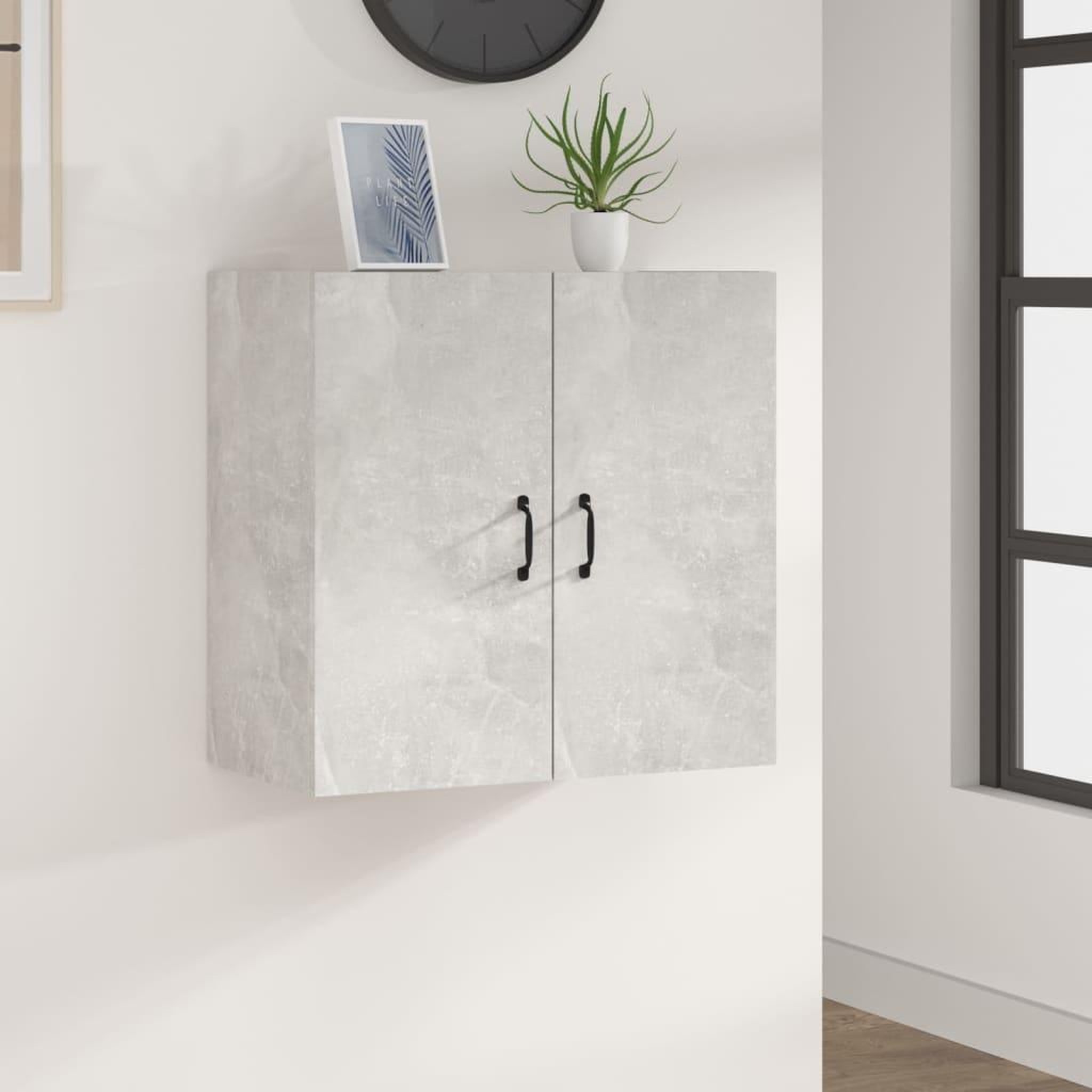 VIDAXL Armoire murale Gris beton 60x31x60 cm Bois d'ingenierie