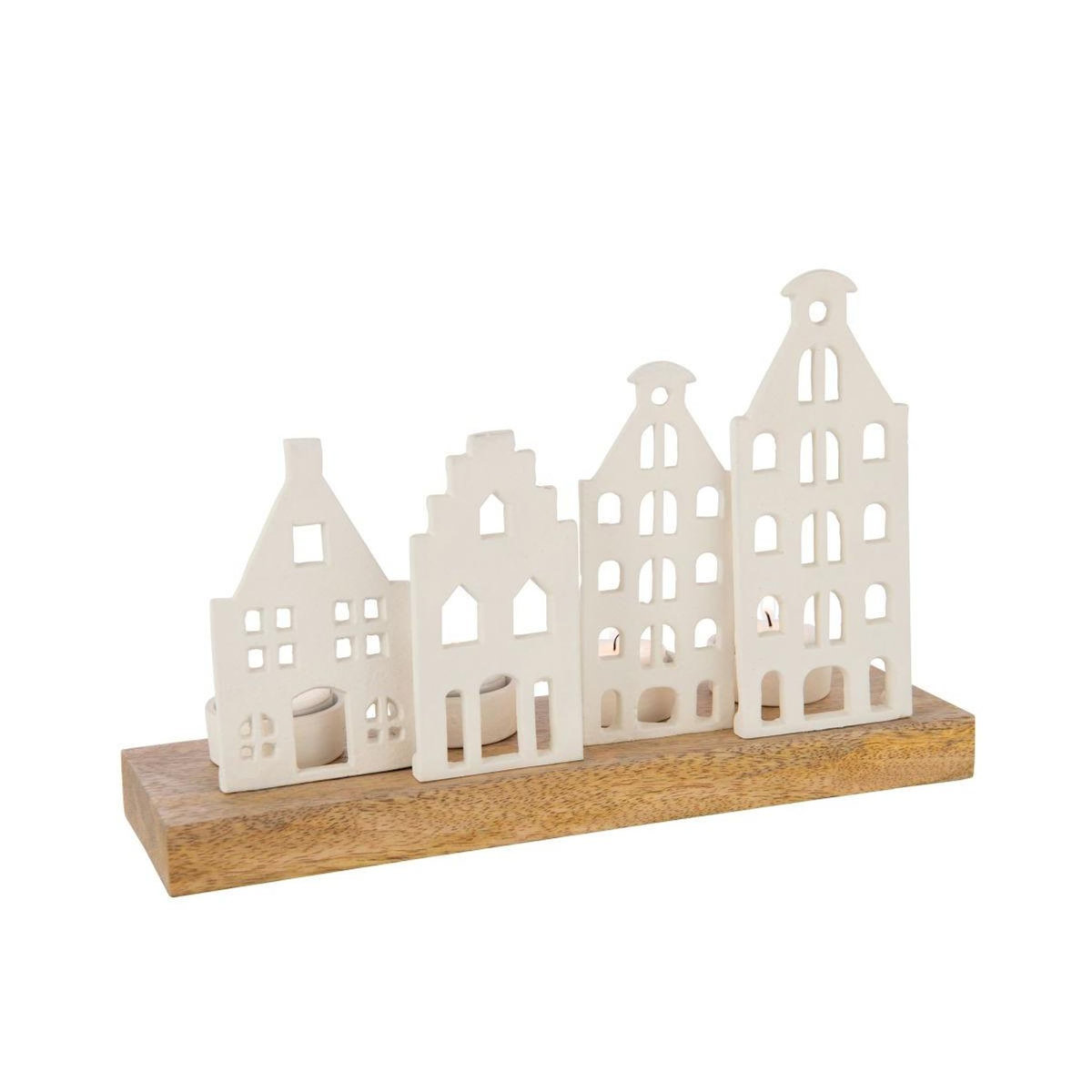 Paris Prix Photophore Déco en Métal  Efrain  30cm Blanc