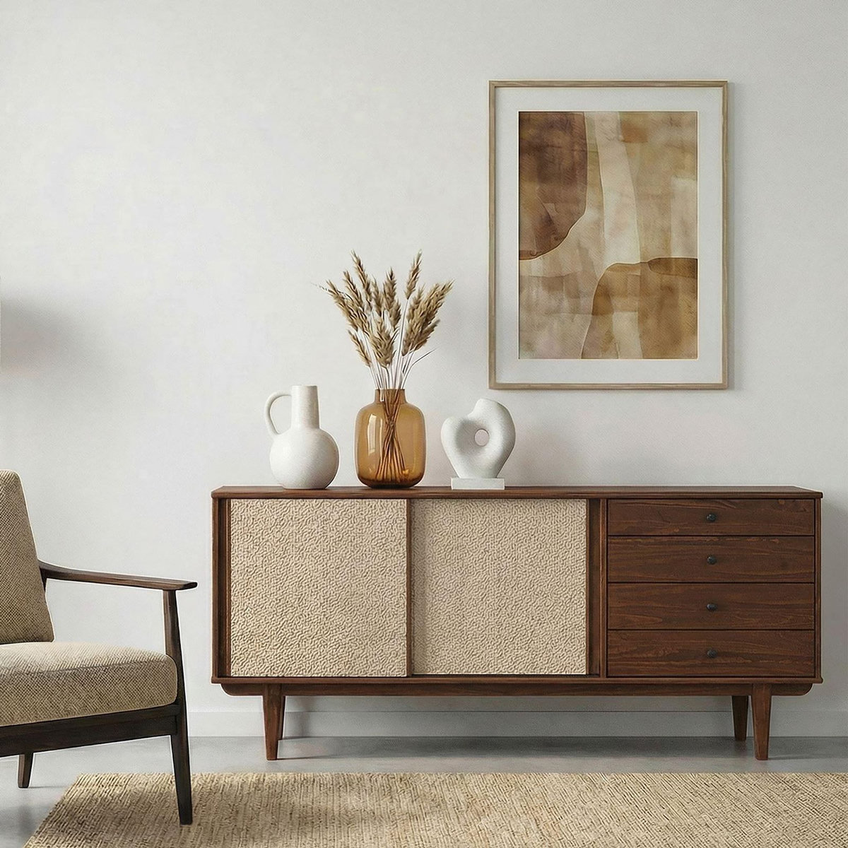 IDIMEX Buffet SIMONA L 175 cm en bois massif