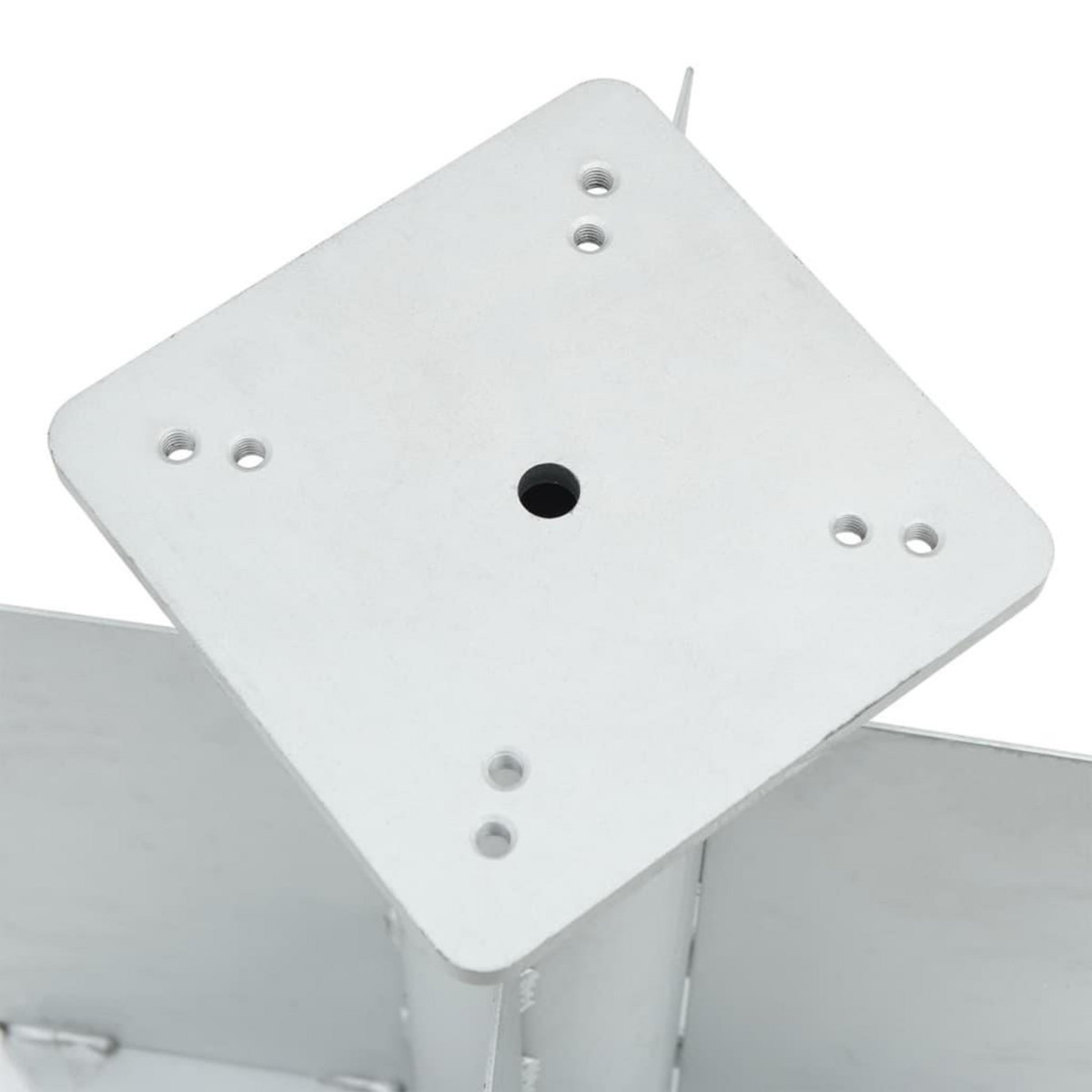 VIDAXL Base de parasol enterre argente 27,5x27,5x45 cm acier
