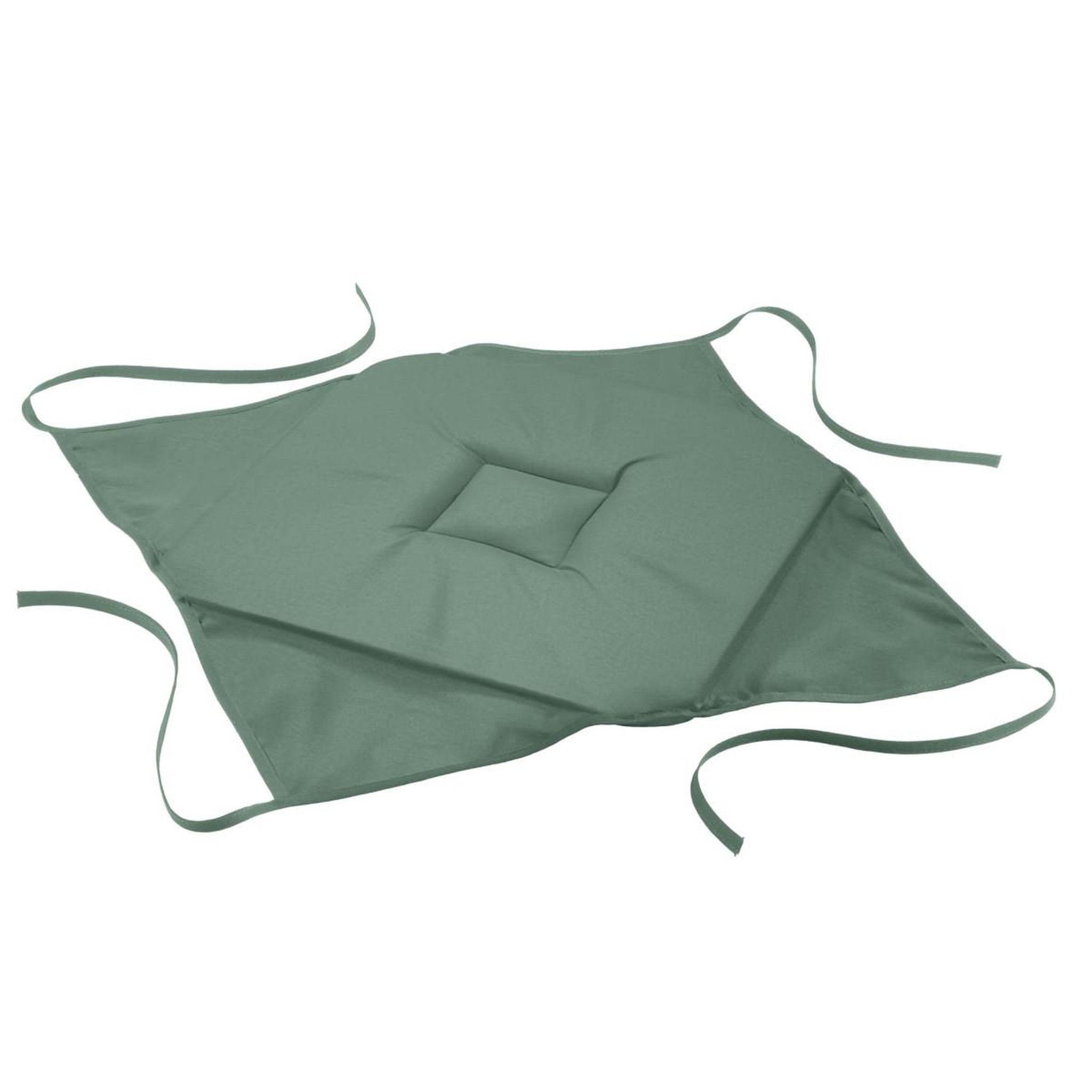 Douceur d'Intérieur Galette de chaise  essentiel  40x40cm vert cèdre