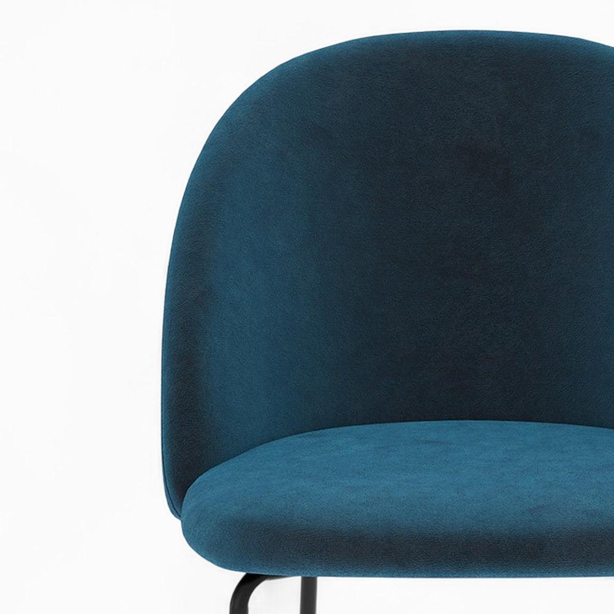 Voir la diapositive 2 : MAISON PAVANE Pack 4 chaises en velours jaune moutarde et bleu foncé-karl