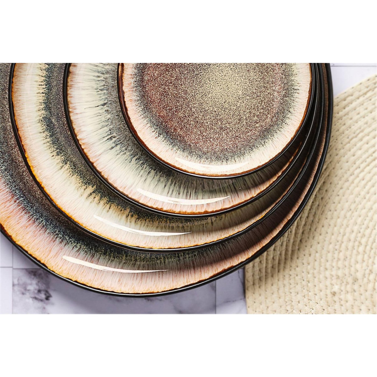 BJORN Service Les Essentiels IRIS - 18 pièces - Marron sauvage