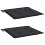 Voir la diapositive 3 : VIDAXL Coussins de chaise jardin lot de 2 noir 40x40x3 cm tissu oxford