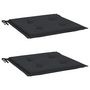 Voir la diapositive 3 : VIDAXL Coussins de chaise jardin lot de 2 noir 40x40x3 cm tissu oxford