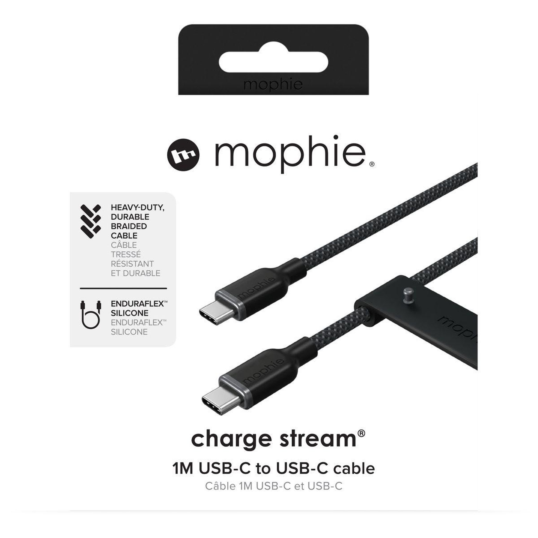 Mophie Câble de charge USB-C 1m Black chargestream