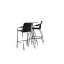 Voir la diapositive 5 : Paris Prix Ensemble Table de Bar & 2 Chaises  Bistro & Tvist  105cm Noir