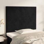 VIDAXL Tetes de lit 2 pcs Noir 80x5x78/88 cm Velours