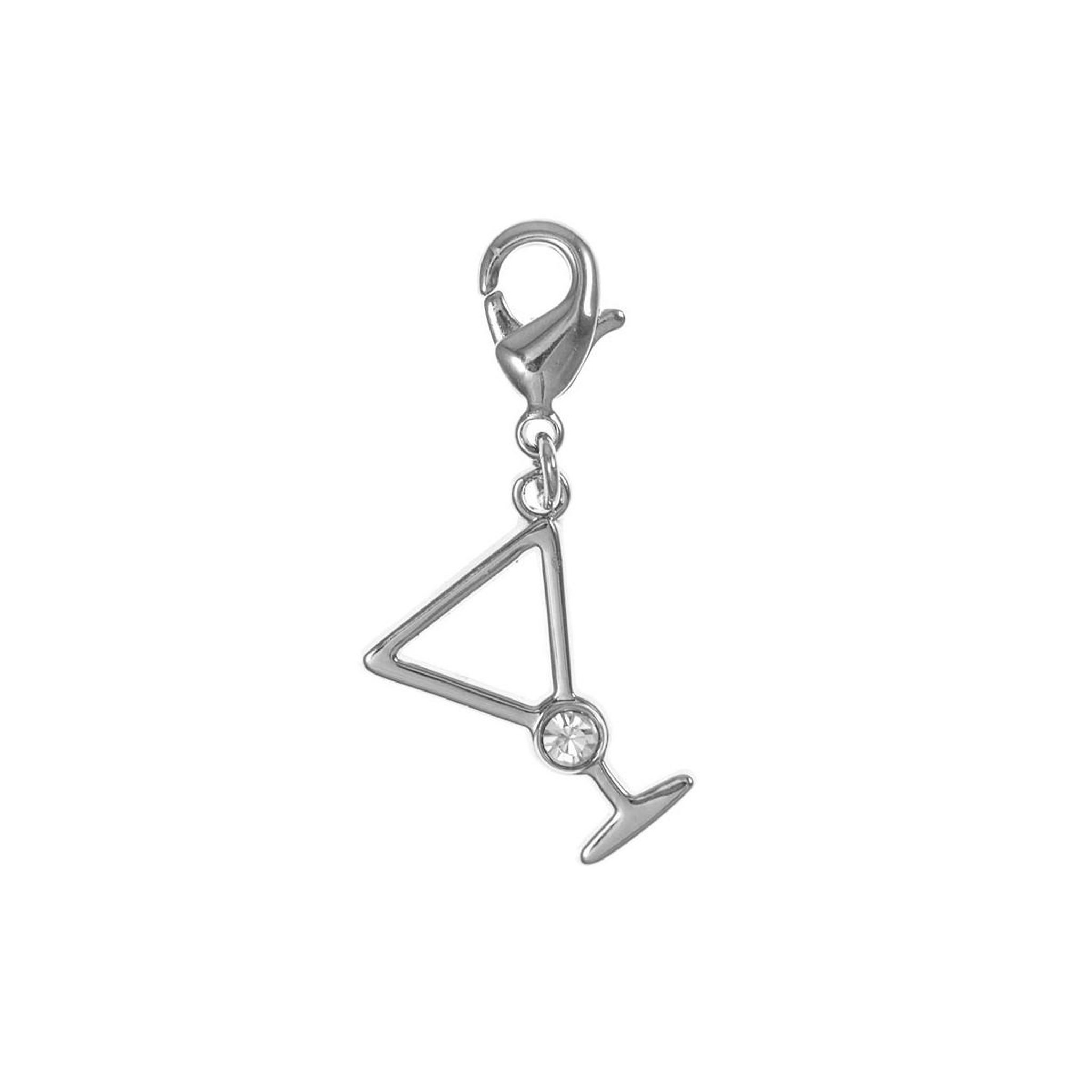 SC CRYSTAL Charm verre cocktail SC Crystal orné de Cristaux scintillants