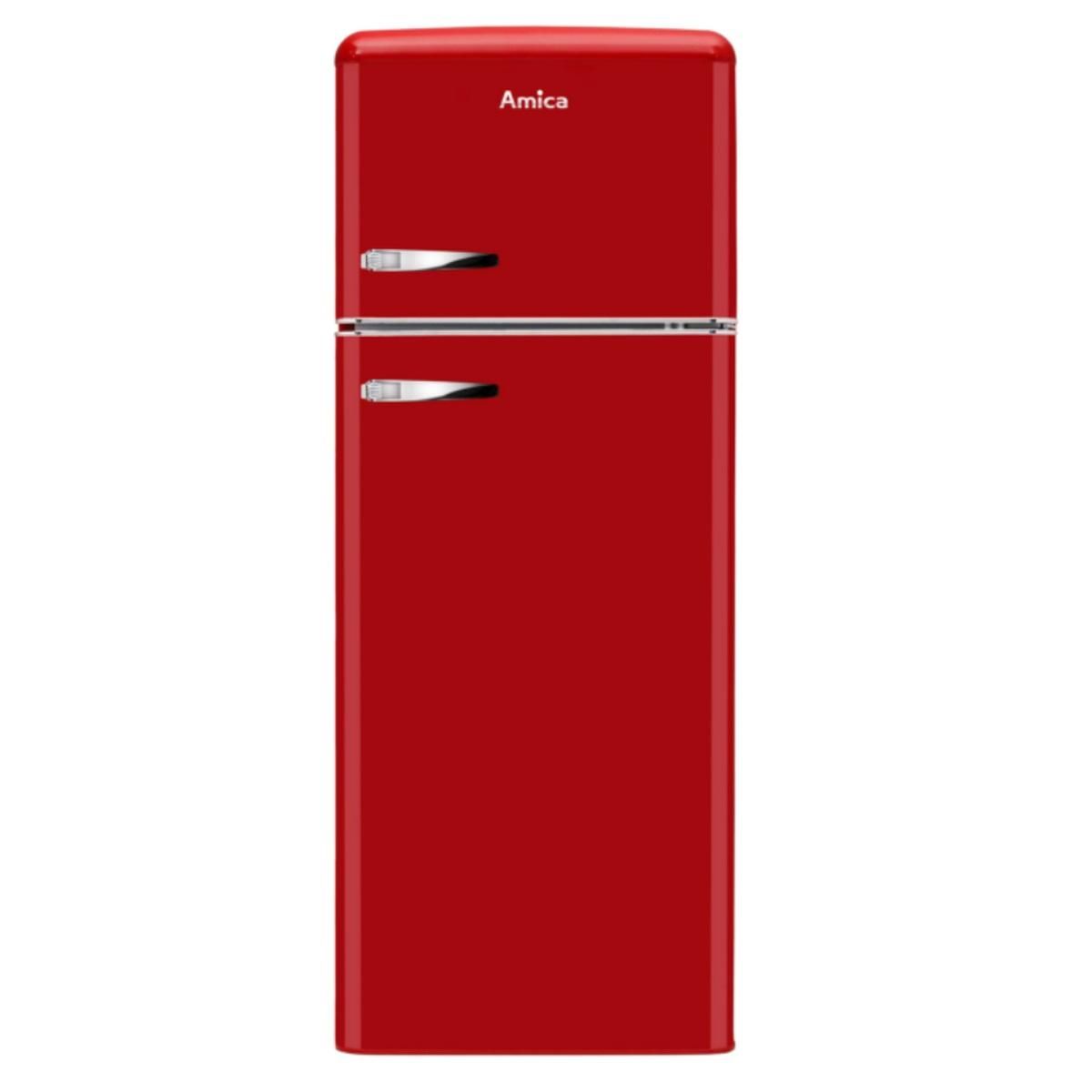 Amica Réfrigérateur combiné 55cm 246l statique rouge - AR7252R