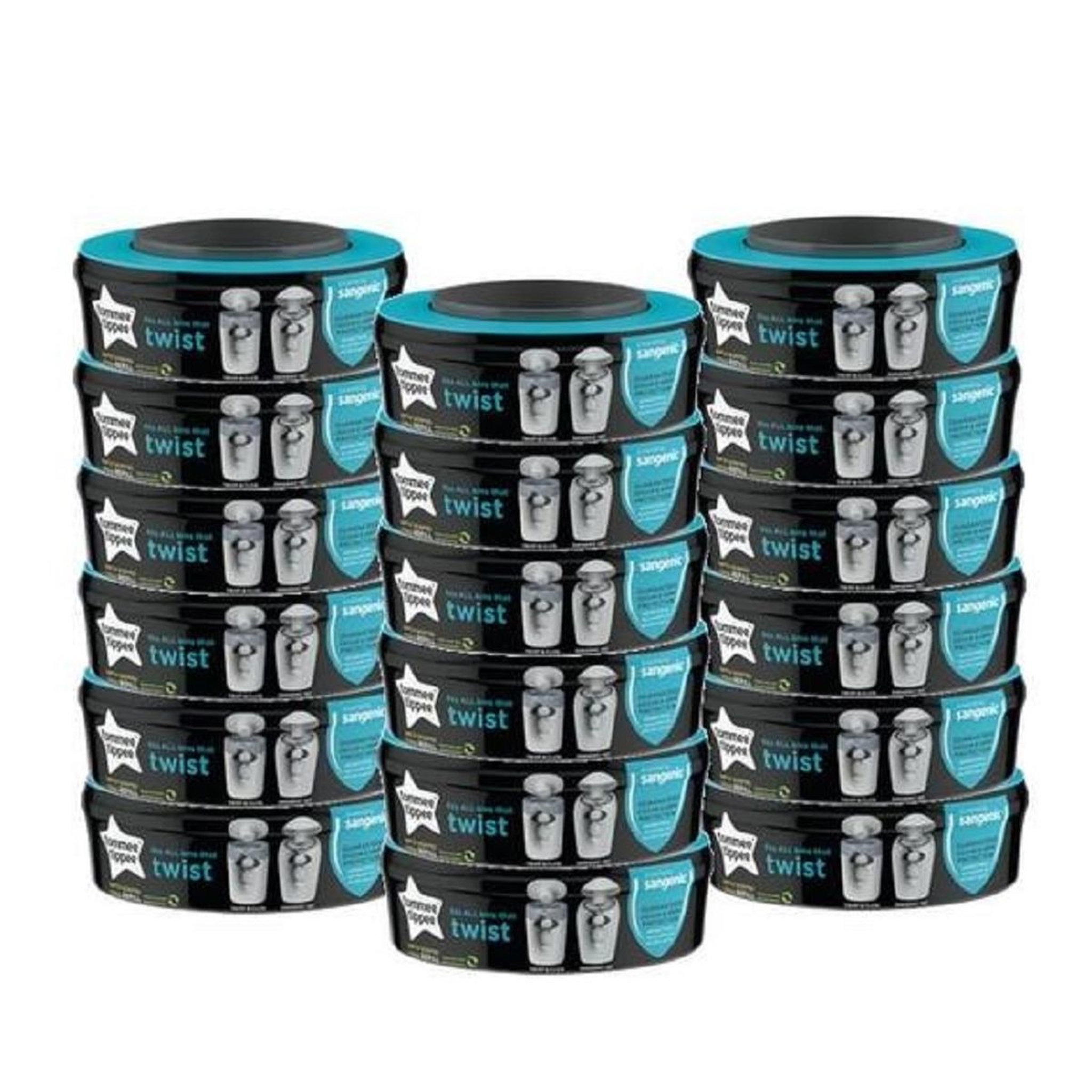 Voir la diapositive 5 : TOMMEE TIPPEE Recharges poubelle à couches Twist & click x18