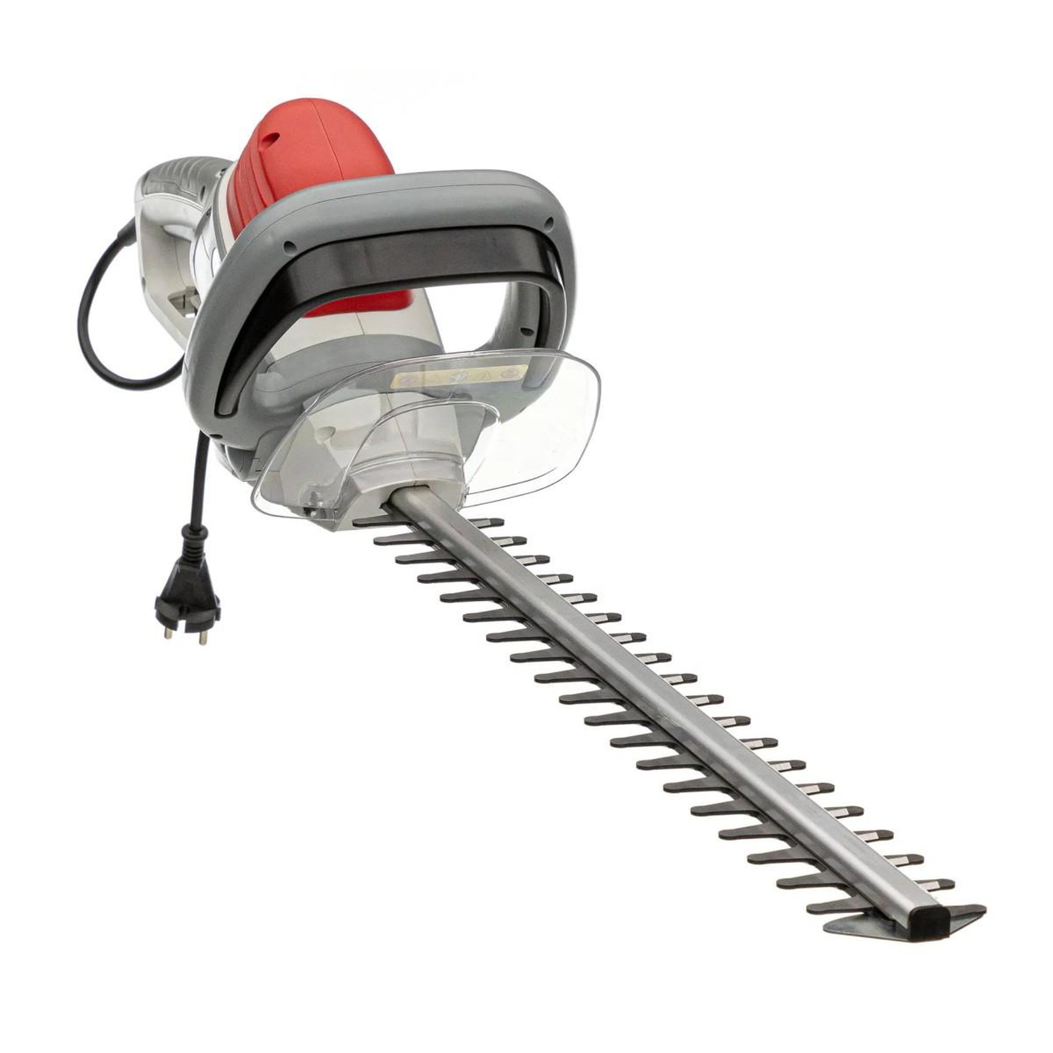 Ikra Taille-haie électrique 600w double lame 55 cm poignée ergonomique pivotante frein électrique ikra