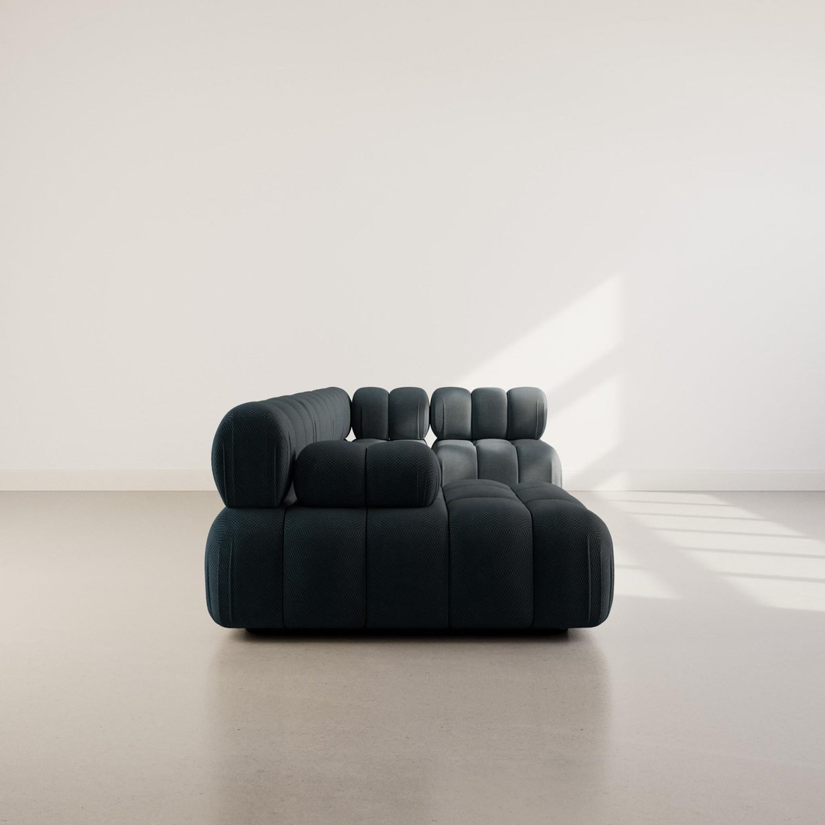 LISA DESIGN Ruby - canapé panoramique modulable d'angle droit 7 places en velours texturé