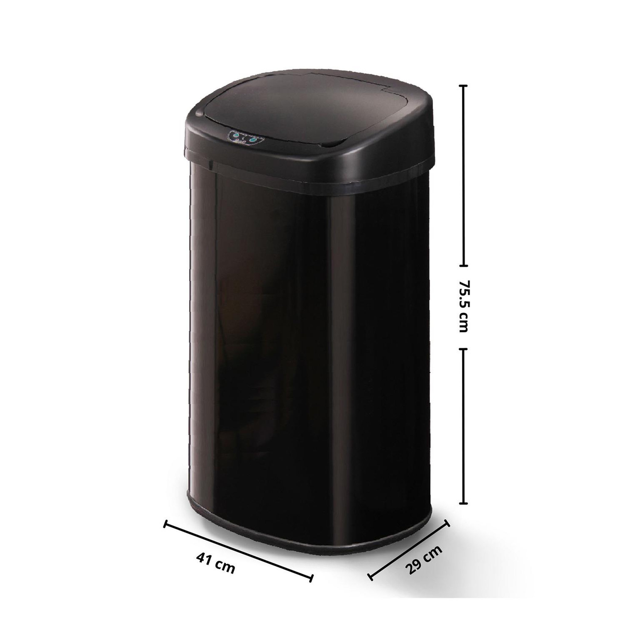 Voir la diapositive 3 : Kitchen move Poubelle automatique inox noir 58l - bat-58ls06a ss black