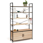 Voir la diapositive 1 : ID MARKET Etagère XL 5 niveaux avec placard DETROIT design industriel 170 CM
