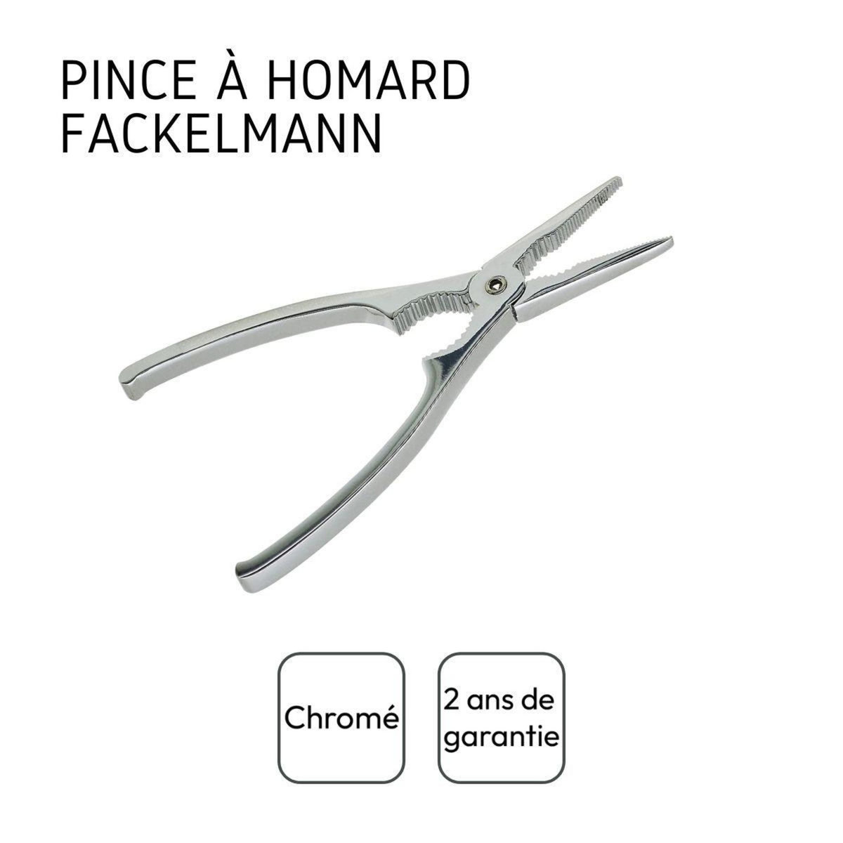 Fackelmann Ensemble de 2 Pinces à crustacés et à Homard 17 cm Fackelmann