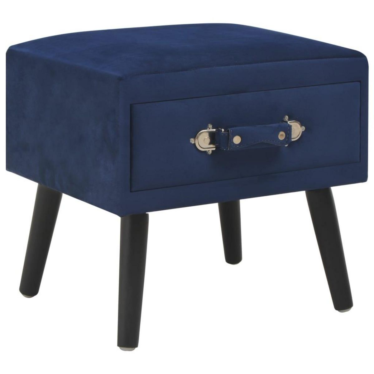 VIDAXL Tables de chevet 2 pcs Bleu 40x35x40 cm Velours