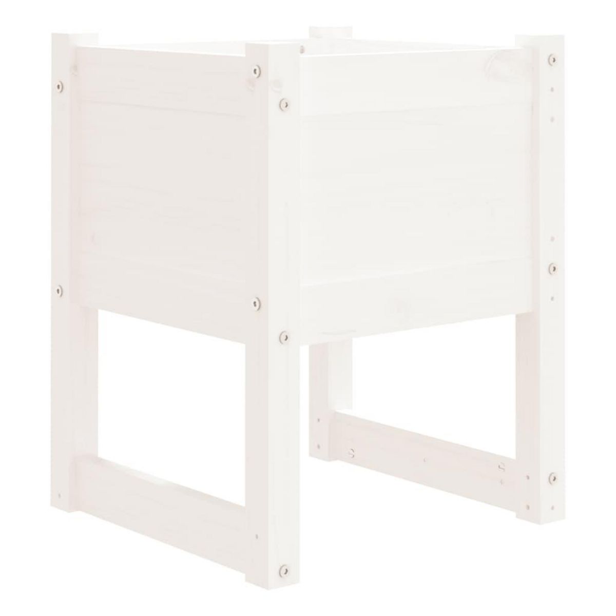 VIDAXL Jardiniere Blanc 40x40x52,5 cm Bois massif de pin