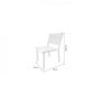 MARKET24 Lot de 2 chaises de jardin en aluminium et textilene - Blanc - 54 x 48 x 84 cm