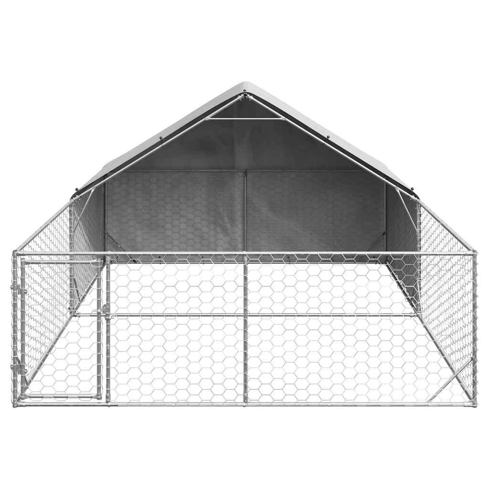 Voir la diapositive 3 : VIDAXL Niche d'exterieur pour chien enclos 5x3x1,9 m acier galvanise