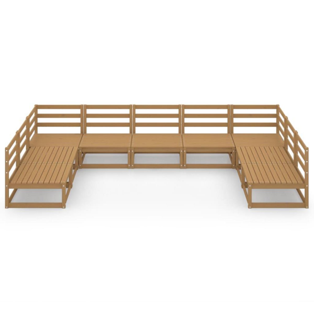 VIDAXL Salon de jardin 9 pcs bois de pin massif