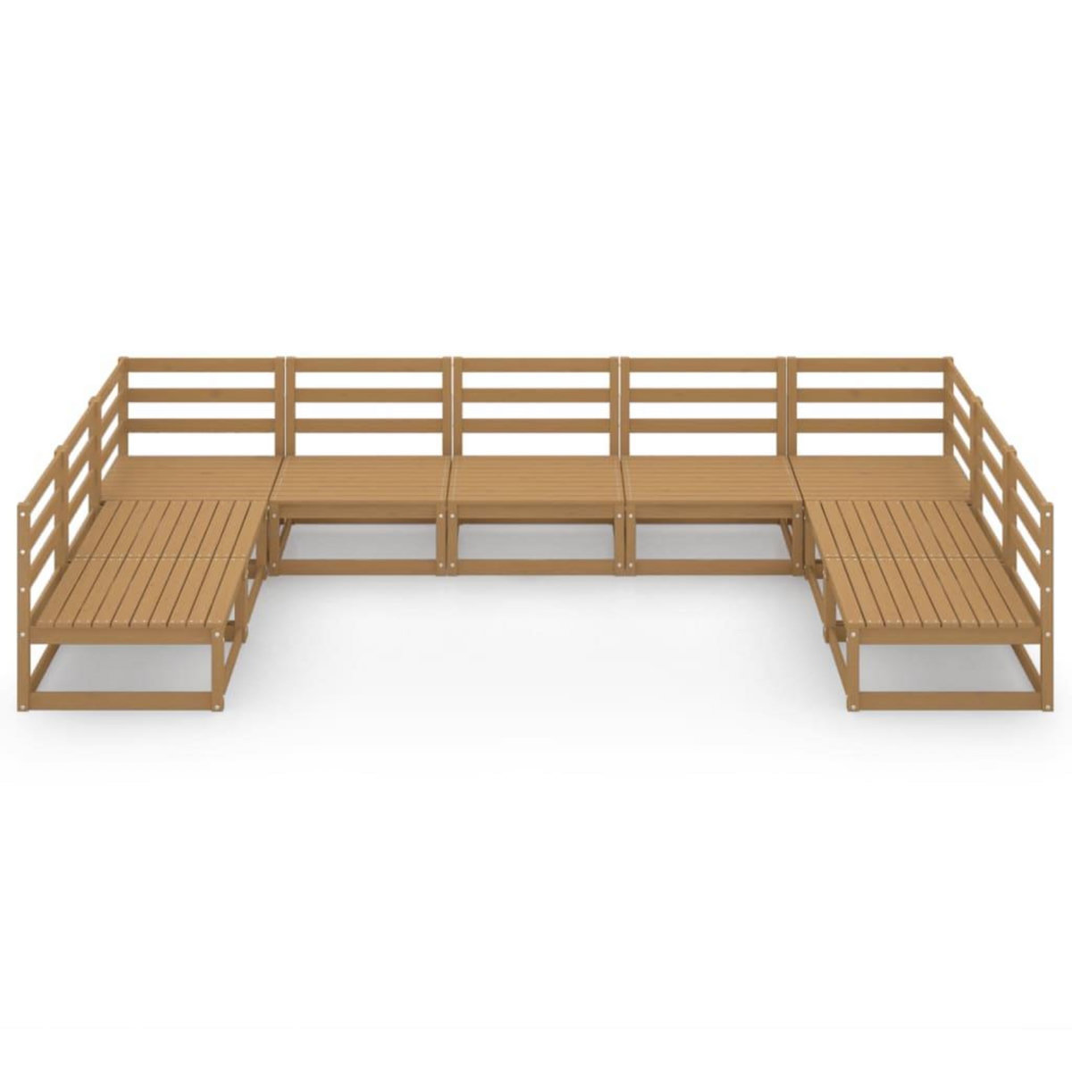 VIDAXL Salon de jardin 9 pcs bois de pin massif