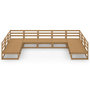 Voir la diapositive 3 : VIDAXL Salon de jardin 9 pcs bois de pin massif