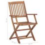 Voir la diapositive 6 : VIDAXL Chaises pliables d'exterieur et coussins lot de 8 Bois d'acacia