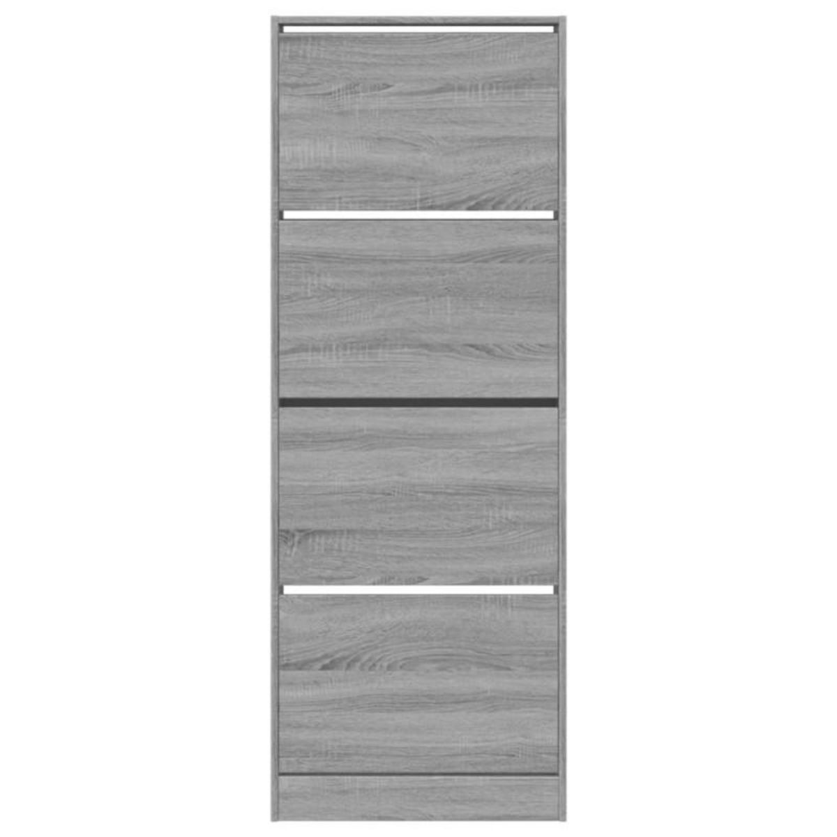 VIDAXL Armoire à chaussures sonoma gris 60x21x163,5 cm bois ingénierie