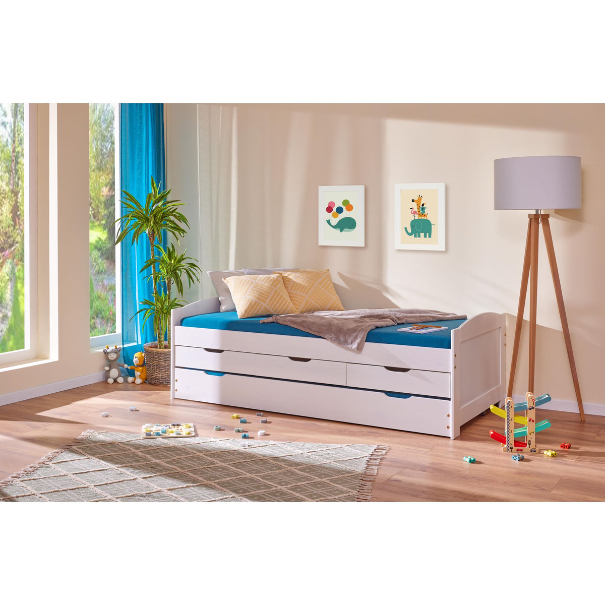 Lit gigogne 2 couchages 90x190 cm + 3 tiroirs ULLI