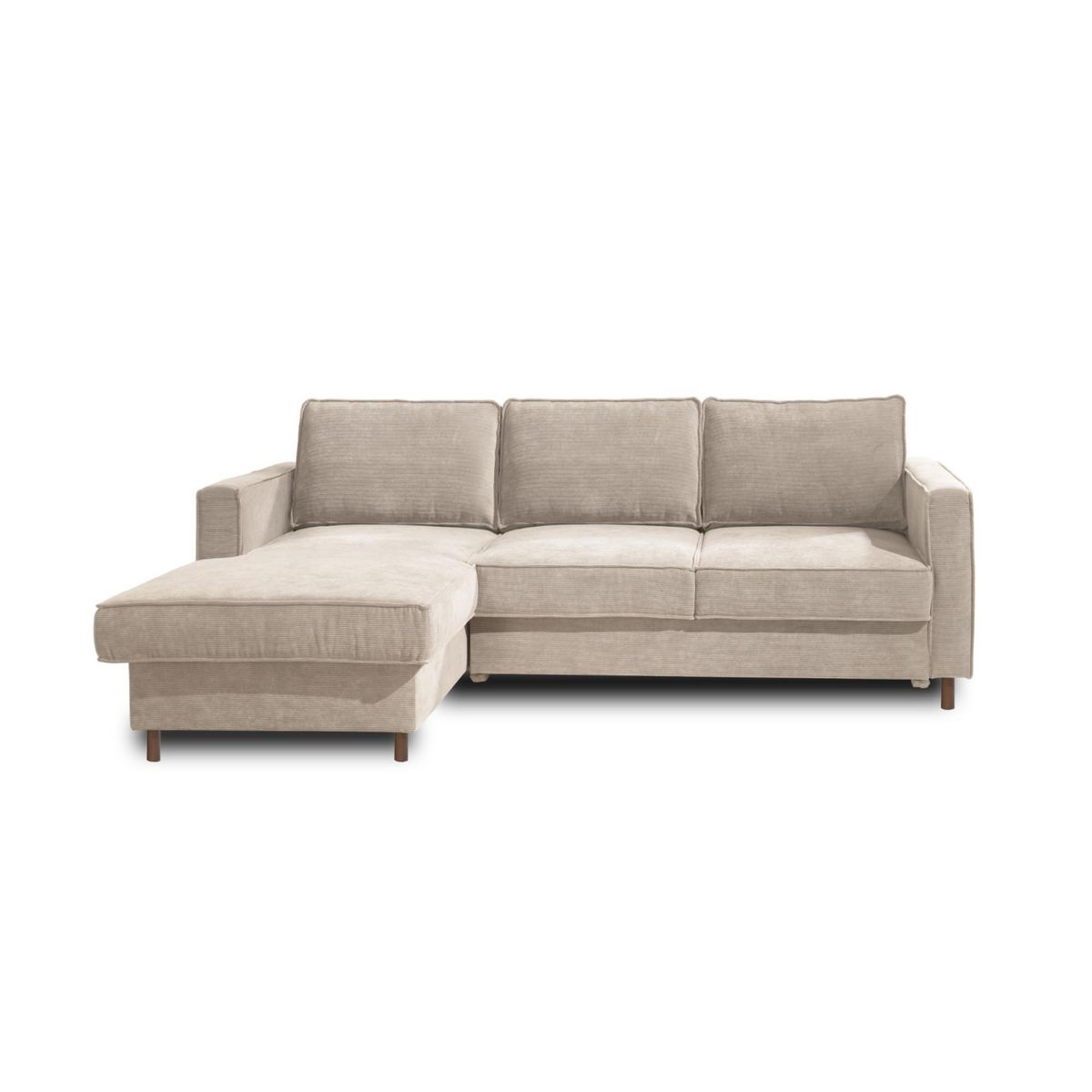 LISA DESIGN Jake - canapé d'angle gauche - convertible avec coffre - 4 places - en velours côtelé