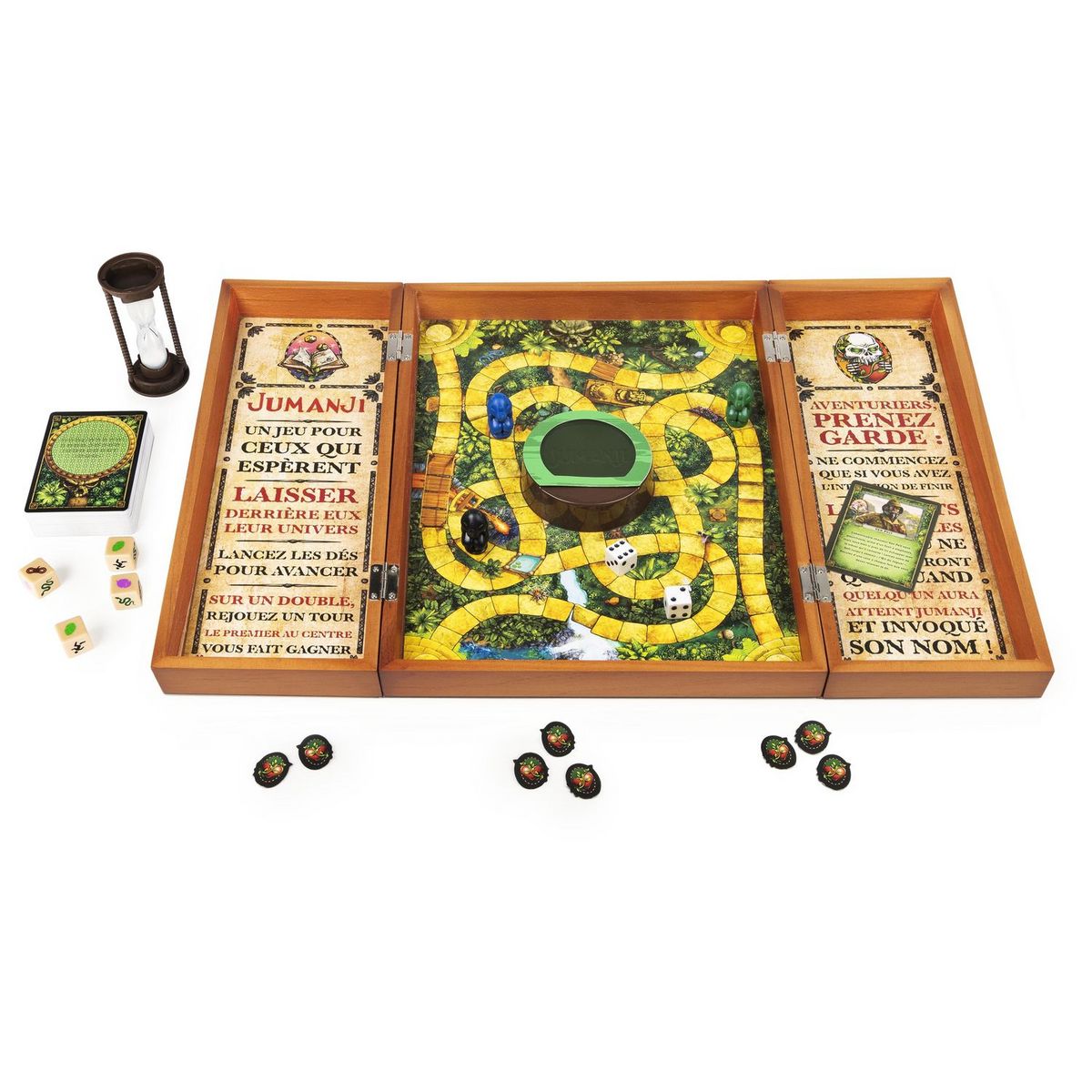 SPIN MASTER Jeu de société - Jumanji plateau bois rétro - nouvelle édition