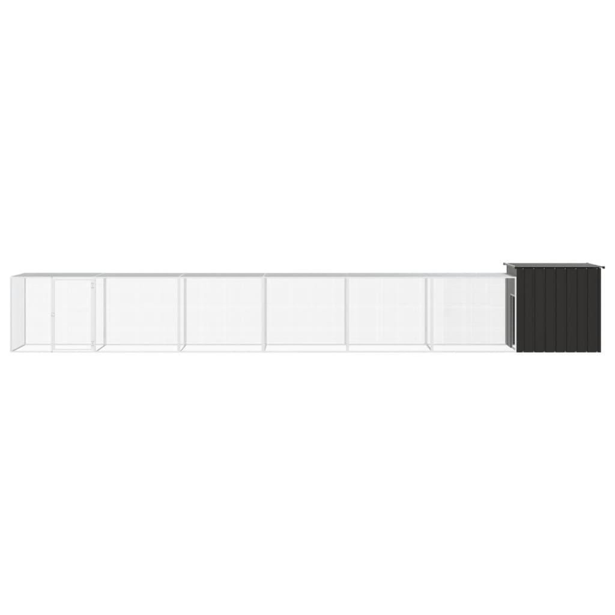Voir la diapositive 3 : VIDAXL Poulailler Anthracite 700x91x100 cm Acier galvanise